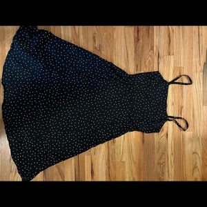 Black polka dot dress